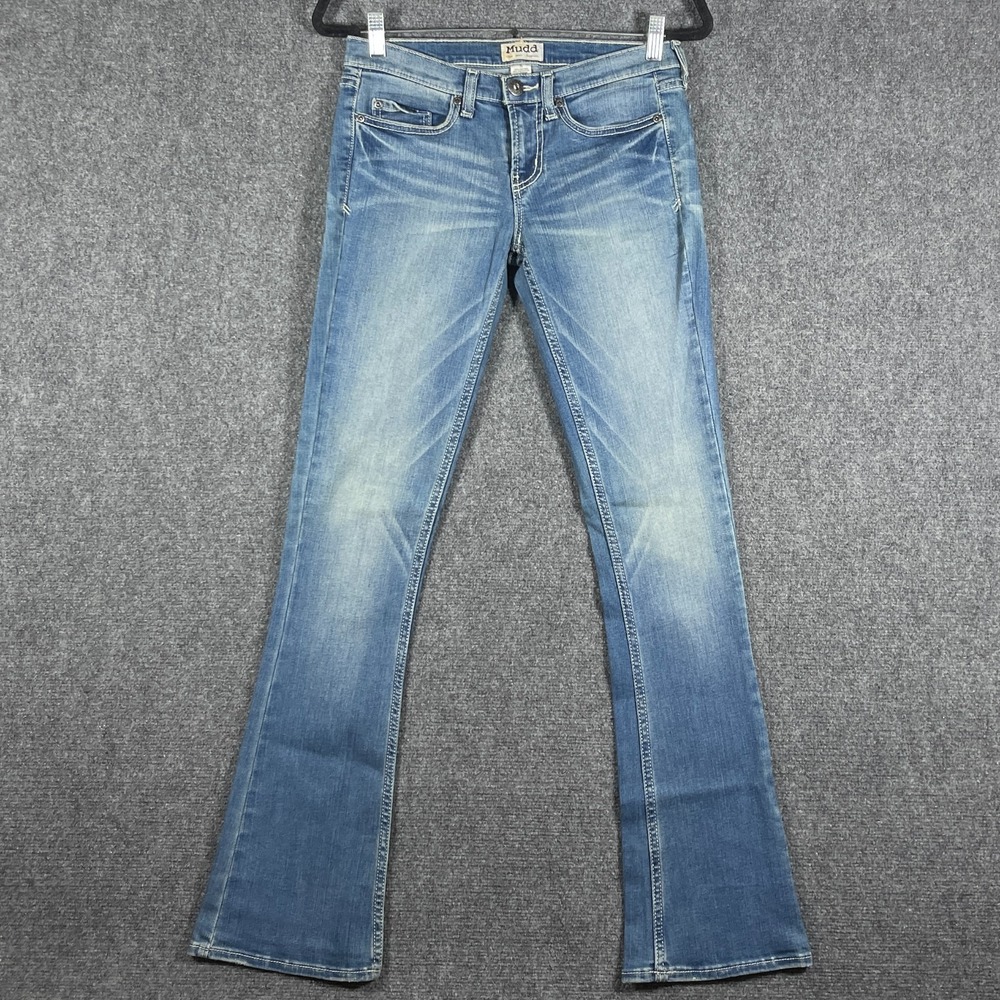 Vintage Y2K MUDD Womens Jeans Low Rise Flare Jeans Boho Hippie Size 5 / 26x33